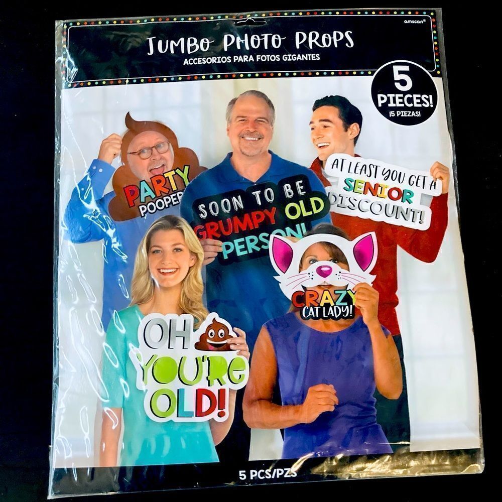 NWT 5-pc Jumbo Photo Prop Signs Birthday Party